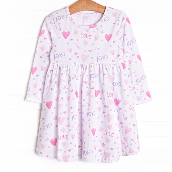X's and O's Dress, Pink