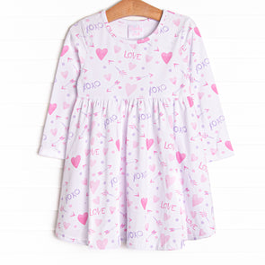 X's and O's Dress, Pink