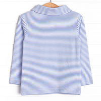 Beagle Blue Pima Embroidered Shirt, Blue
