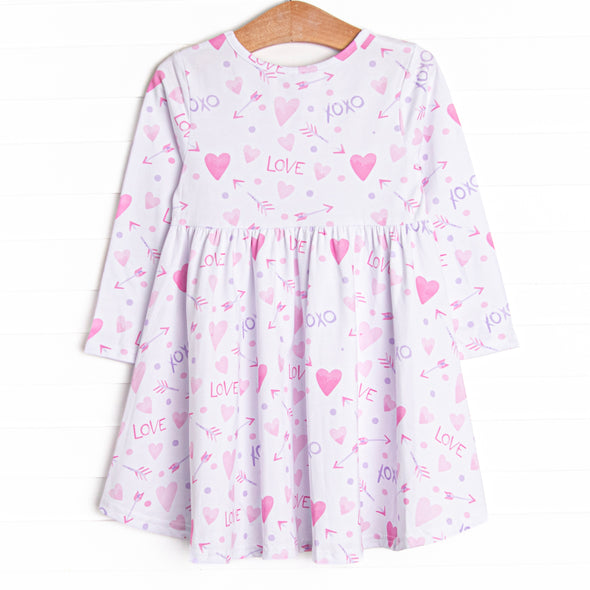 X's and O's Dress, Pink