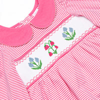 Perk Up Petals Smocked Diaper Set, Pink