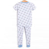 Seasonal Swim Bamboo Pajama Short Sleeve Set, Blue