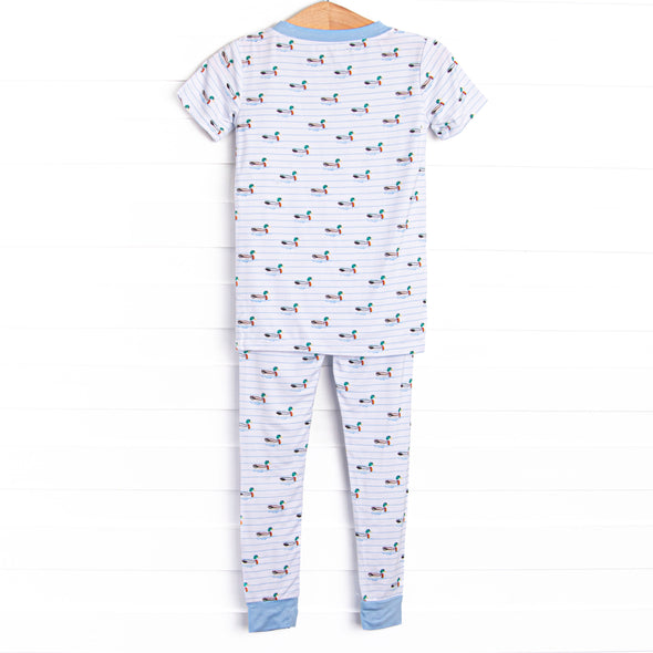 Seasonal Swim Bamboo Pajama Short Sleeve Set, Blue