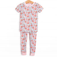 Petal to the Metal Bamboo Pajama Short Sleeve Set, Pink