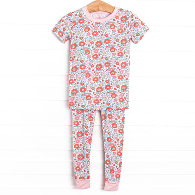 Petal to the Metal Bamboo Pajama Short Sleeve Set, Pink