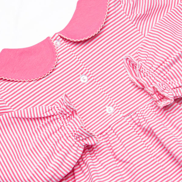 Perk Up Petals Smocked Diaper Set, Pink