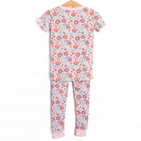 Petal to the Metal Bamboo Pajama Short Sleeve Set, Pink