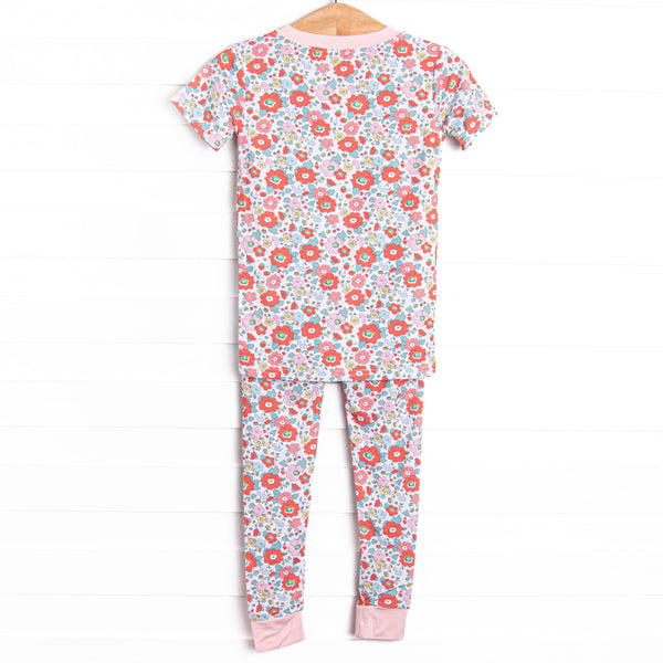 Petal to the Metal Bamboo Pajama Short Sleeve Set, Pink