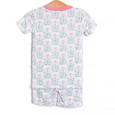 Petals in the Pond Bamboo Pajama Short Set, Green