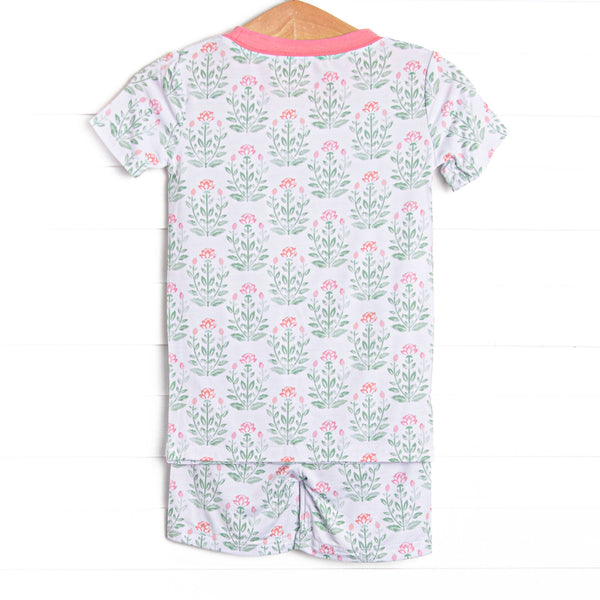 Petals in the Pond Bamboo Pajama Short Set, Green