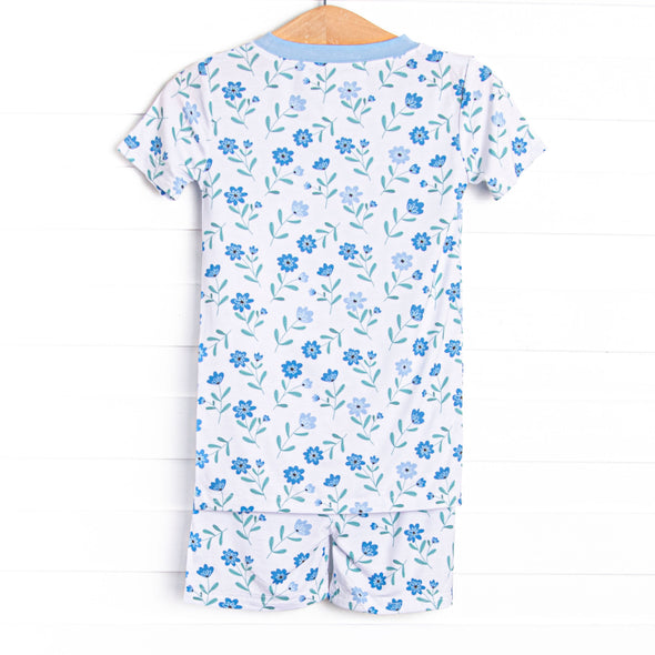 Mae Magnolia Bamboo Pajama Short Set, Blue
