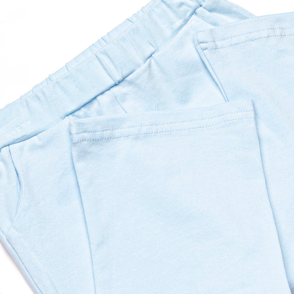 Diggin' It Applique Pant Set, Light Blue Stripe