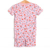 Rosie Red Buds Bamboo Pajama Short Set, Pink