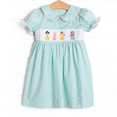 Princess Party Smocked Dress, Mint