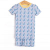 Bogey Blues Bamboo Pajama Short Set, Blue