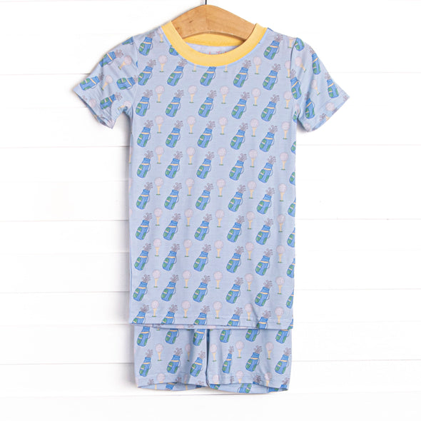 Bogey Blues Bamboo Pajama Short Set, Blue