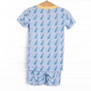 Bogey Blues Bamboo Pajama Short Set, Blue