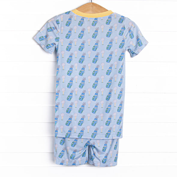 Bogey Blues Bamboo Pajama Short Set, Blue