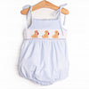 Wag and Wave Smocked Bubble, Blue