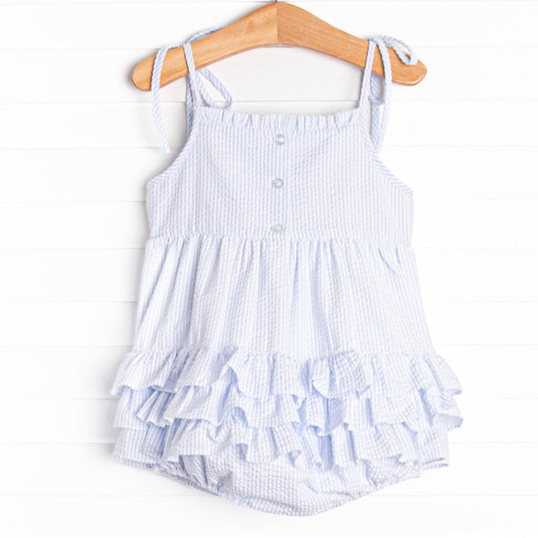 Wag and Wave Smocked Bubble, Blue