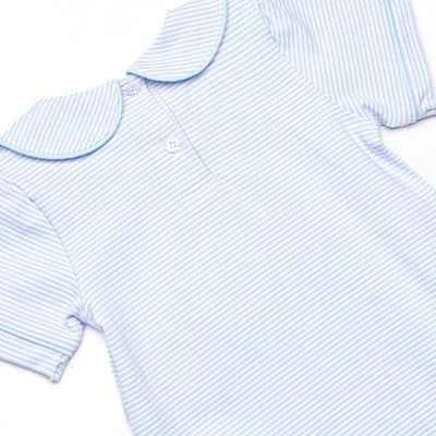 Peter Pumpkin Applique Collared Bubble, Blue