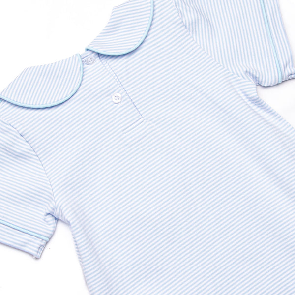 Peter Pumpkin Applique Collared Bubble, Blue