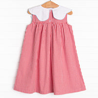 Grand Old Flag Embroidered Dress, Red