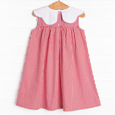 Grand Old Flag Embroidered Dress, Red