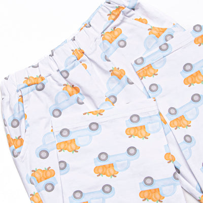 Pumpkin Pickup Pant Set, Blue