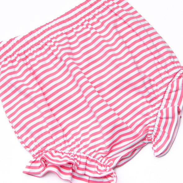 Tea For Two Applique Diaper Set, Pink