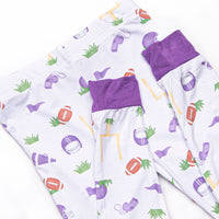 Down Field Dreamer Bamboo Pajama Set, Purple