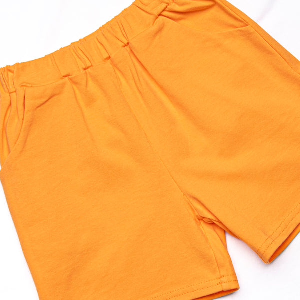 Spooks and Spiders Applique Long Sleeve Short Set, Orange