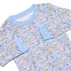 Poppy Fields Bamboo Pajama Set, Blue