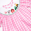 Fun at the Farm Smocked Legging Set, Pink Check
