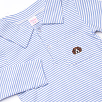 Beagle Blue Pima Embroidered Shirt, Blue