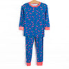 Cherry Cordial Bamboo Pajama Set, Blue