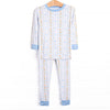 Classically Corded Bamboo Pajama Set, Blue