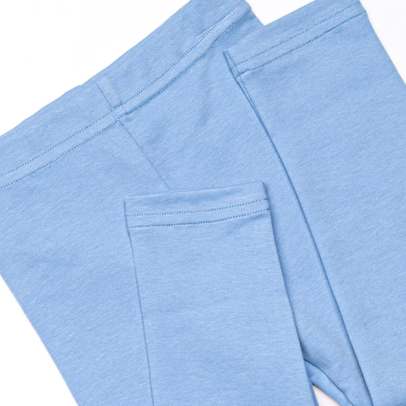 Beagle Blue Pima Embroidered Legging Set, Blue