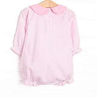 Gingham on the Green Applique Bubble, Pink