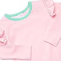 Tara Tennis Knit Skirt Set, Pink and Green
