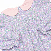 Lovely Lilacs Collared Legging Set, Purple