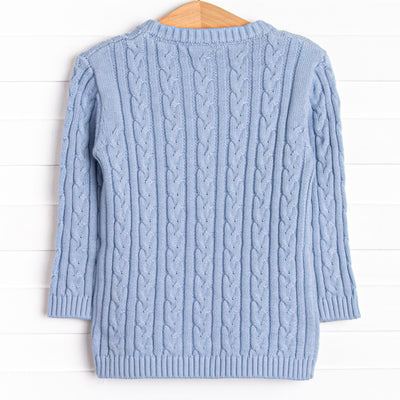 Caleb Cable Knit Sweater, Blue