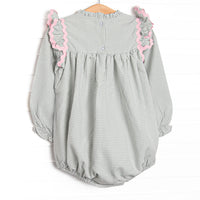 Schoolyard Sage Flutter Sleeve Bubble, Green