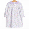 Picking Wildflowers Collared Long Sleeve Dress, Purple