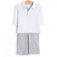 Levi Pant Set, Sage Stripe