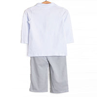 Levi Pant Set, Sage Stripe