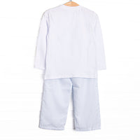 Golfing Guy Applique Pant Set, Blue