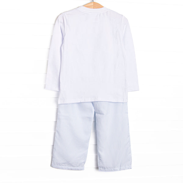 Golfing Guy Applique Pant Set, Blue