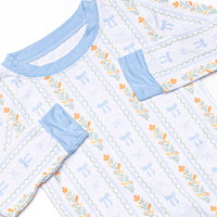 Classically Corded Bamboo Pajama Set, Blue