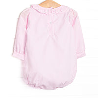 Golfing Gal Applique Ruffle Neck Bubble, Pink